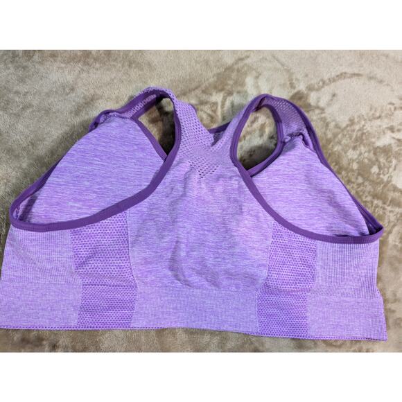 Plus Size 6X Sports Bra Bralette Purple Pullover Sports Workout Removable Pads - Picture 2 of 3